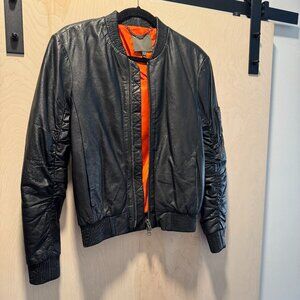 Women's Muubaa Leather Bomber Jacket